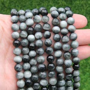 Lote al por mayor de cuentas de piedras preciosas sueltas calibradas, facetadas y redondas, de ojo de águila natural, sin tratar y certificadas para joyería. - Product Image 2