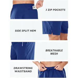 กางเกงวิ่งออกกำลังกายสำหรับผู้ชาย ขายส่ง น้ำหนักเบา แห้งเร็ว เหมาะสำหรับฟิตเนส เล่นบาสเก็ตบอล วิ่งกลางแจ้ง แบบเรียบๆ สามารถสั่งทำได้ - Product Image 4