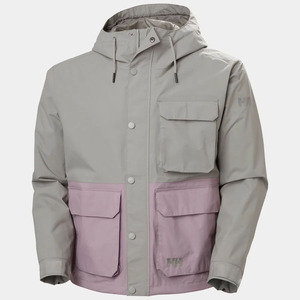 Chaqueta con Capucha para Hombre, Resistente al Viento, Diseño de Bloques de Color, Corte Holgado, Estilo Casual, Forro Polar, 100% Algodón, Ecológica, Ropa de Invierno - Product Image 4