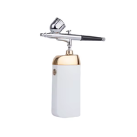 Compresseur d'airbrush portable à piston en cuivre, alimenté par batterie, buse de 0,3 mm, alimentation par gravité, vitesse réglable, rechargeable par USB, 7,0 cc, pour l'art