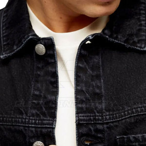 Veste en jean décontractée pour homme, coupe classique, boutonnée, finition délavée, manches longues, respirante, coupe-vent, mélange de coton pour l'hiver - Product Image 5