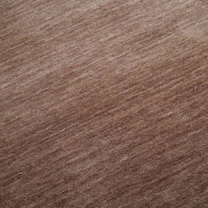 Tapis moderne marron tissé à la main en laine/coton, antidérapant, avec bordure à franges texturées naturelles, motif abstrait, pour salon, chambre, maison - Product Image 5