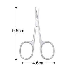 Ciseaux à barbe et moustache en acier inoxydable, mini ciseaux à barbe, tondeuse à cheveux, sourcils et nez, avec étui, outil de beauté de qualité - Product Image 2