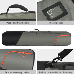Bolsa Acolchada para Tabla de Snowboard de Gran Capacidad con Ruedas, Funda Protectora, Expandible, para Hombre y Mujer, Ajustable - Product Image 6