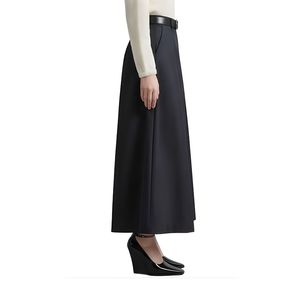 Pantalon taille haute plissé à jambes larges pour femme, élégant, coupe ample, longueur cheville, idéal pour le bureau, sur mesure - Product Image 4