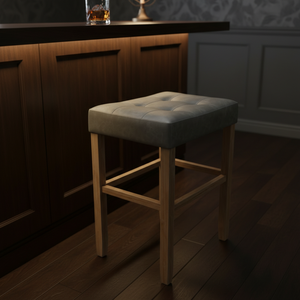 Taburete de Bar, Taburete de Cocina, Taburete de Bar Moderno Tapizado en Cuero PU sin Respaldo - Product Image 3