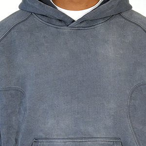 Sweat à capuche imprimé hip-hop pour homme en coton 100% de haute qualité avec strass, en molleton délavé, collection printemps - Product Image 3