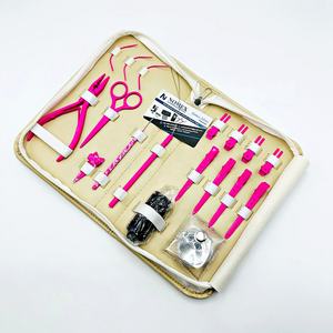 เครื่องมือทำงานมืออาชีพสำหรับการต่อผมชุดอุปกรณ์ต่อผมแบบผงสีชมพูบลัชออนสำหรับดูแลและจัดแต่งทรงผมพร้อมโลโก้ตามสั่ง - Product Image 5