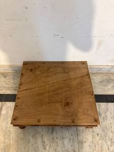 Chowki Bajot indien en bois du Rajasthan, fait main, écologique, durable, table de lit traditionnelle, chaise décorative pour enfants, pour usage domestique - Product Image 4
