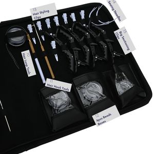 Kit d'outils pour extensions capillaires : pinces, outils de retrait de perles, ciseaux à sertir, accessoires de coiffure pour perruques, qualité professionnelle pour salon - Product Image 4