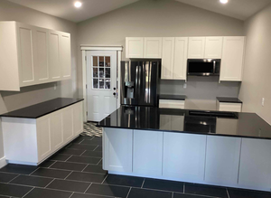 Natural Absolute Black Stone Slab Kitchen Conuntertop Floor Pavers Angola Black <b>Granite</b> - Product Image 3