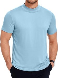 Wholesale Mock Neck T Shirt Slim Fit Thermal <b>Base</b> <b>Layer</b> OEM Custom Supplier - Product Image 2