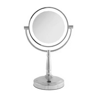 Miroir de table rond moderne en métal avec support pour mariage, maquillage, décoration intérieure - Écologique