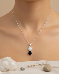 Tourmaline <b>Opal</b> Pendant <b>Necklace</b> Natural Gemstone Crystal Jewelry Handmade Fashion Gift for Women Elegant Style - Product Image 4