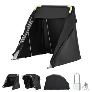 Abri de rangement pour moto tout temps robuste en tissu Oxford 600D, tente de garage pliable avec serrure de sécurité - Product Image 1
