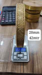 Dentelle à motifs zari riche, idéale pour les tenues de mariage, les bordures de chemisiers et les vêtements ethniques. - Product Image 4