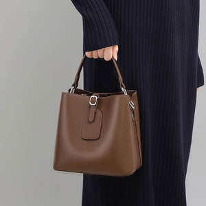 Sac fourre-tout en cuir véritable de haute qualité pour femme, grand sac à bandoulière, sac à main à poignée supérieure, sacoche décontractée de créateur, doublure en PU, élégant pour le quotidien - Product Image 5