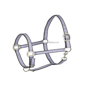 Harnais pour cheval en nylon bicolore personnalisé, confortable et durable, avec quincaillerie en acier inoxydable réglable - Product Image 5