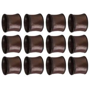 Anneaux de serviette rétro marron, 2x1 pouce, ronds, pour la décoration de table de mariage ou de dîner - Product Image 3