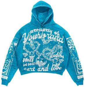 Conjunto Deportivo para Hombre de Peso Pesado 450-500 g/m², Diseño Personalizado, Pantalones Deportivos Holgados, Sudadera con Capucha, Pantalones Deportivos Acampanados y Conjunto de Sudadera con Capucha - Product Image 4