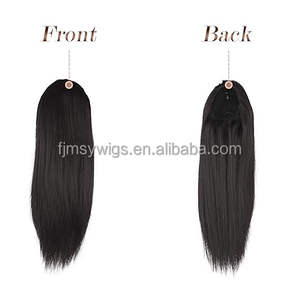 Extensions de queue de cheval droite brun noir 12 pouces de long cordon synthétique naturel queue de <span class=keywords><strong>poney</strong></span> morceaux de cheveux - Product Image 2