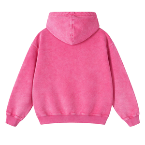 Unisex Vintage Washed <b>Pink</b> Regular Fit Heavyweight Cotton Fleece Pullover <b>Sweatshirt</b> Quick Dry Anti Wrinkle Winter Custom Blank - Product Image 3