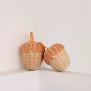 Cesta de mimbre para niños, accesorios infantiles, cesta de juego con diseño lindo, bolsos para niñas y niños - Product Image 2