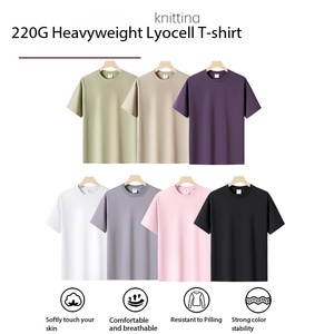 Camiseta de Verano para <span class=keywords><strong>Hombre</strong></span>, Cuello Redondo, <span class=keywords><strong>Manga</strong></span> <span class=keywords><strong>Corta</strong></span>, Lisa, Informal, 220, con Logotipo Personalizado Bordado, Precio de Fábrica de Bangladesh y China - Product Image 5