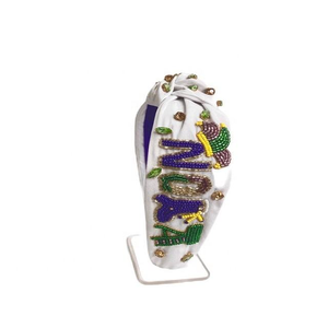 Diademas Únicas de Mardi Gras, Accesorios para el Cabello, Diademas con Cuentas, Diademas Anudadas, Diademas para Niñas, Diademas con Cuentas de Paja - Product Image 4