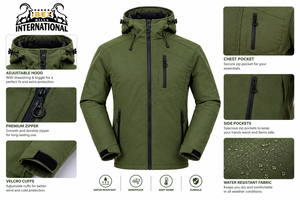 Chaqueta con Capucha Softshell Morada Claro Unisex al por Mayor, Impermeable, Cortavientos, para Trekking al Aire Libre, Abrigo de Forro Polar, Chaqueta de Esquí Personalizada OEM - Product Image 6