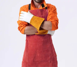 Cowhide Split Leather Welding Apron Heavy Duty Industrial Work Body Protection with Durability Against Heat Sparks - Product Image 2
