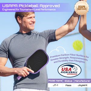 Ensemble de pagaies de Pickleball Joysent approuvées par USAPA T300 en fibre de carbone 2 raquettes légères 4 balles 1 sac de transport avec noyau en nid d'abeille - Product Image 2