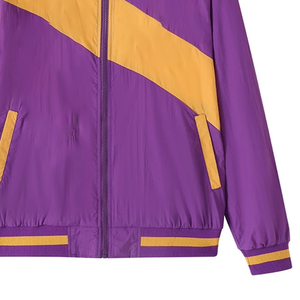 Chaqueta Cortavientos Omega Aero Shield Plus Size Unisex Morado Dorado Ultraligera con Cierre Completo, Deportiva, Resistente al Agua y al Viento - Product Image 6