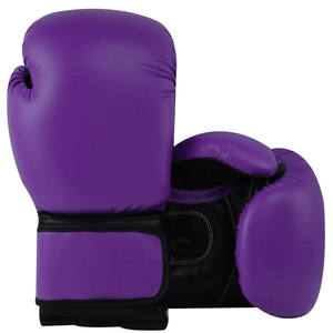 ถุงมือชกมวยหนัง PU สีม่วงแบบมืออาชีพ ปักโลโก้ได้ตามต้องการ สำหรับ MMA มวยไทย ฝึกซ้อม คิกบ็อกซิ่ง ต่อยมวย สำหรับผู้ใหญ่ - Product Image 2