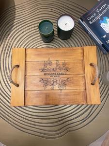 Bandeja de Madera Grabada con Láser y Diseño Impreso, Bandeja de Madera Detallada con Diseño Impreso para Regalos Corporativos Premium, Suministro al por Mayor de Platos para Servir - Product Image 2