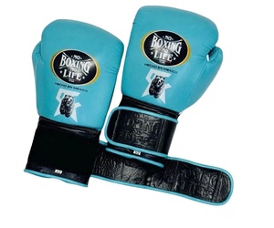 Guantes de Boxeo Personalizados No Boxing No Life Canelo, Verde y Negro, de Cuero Vacuno Auténtico, Estilo Mexicano, con Cierre de Gancho y Bucle - Product Image 3