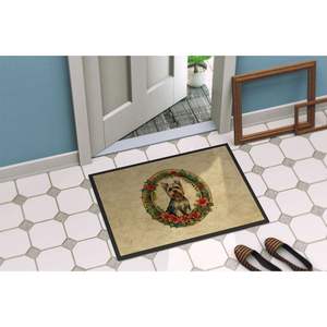 New Silky Terrier Christmas Flowers Doormat Non-Slip <b>Indoor</b> Outdoor 18H X 27W Low Pile Rug for Entryway Washable Front <b>Door</b> <b>Mat</b> - Product Image 4