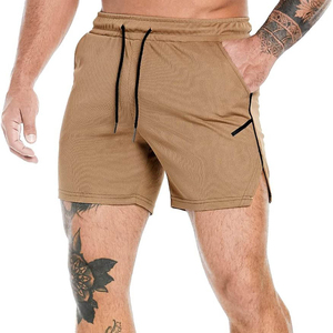 Pantalones Cortos Deportivos para Hombre, Estilo HIGH STREET, Resistentes al Viento, 100% Algodón, Cintura Elástica, Cintura Media, Bordados, para Entrenamiento Físico - Product Image 1