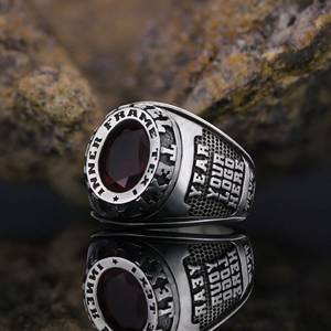 แหวนโรงเรียน BOJ 029 แหวนเงินประดับเพชรแบบสั่งทำพิเศษสำหรับรับปริญญา แหวนมหาวิทยาลัยสำหรับทุกเพศ ของขวัญสำหรับงานปาร์ตี้ในโอกาสต่างๆ ราคาประหยัด - Product Image 5