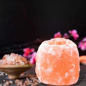 โคมไฟเกลือหิมาลัยสีชมพูธรรมชาติ ที่วางเทียนทีไลท์ เกลือหินบริสุทธิ์ ถุงอโรมาเธอราพี ขวดเกลือบริสุทธิ์สำหรับบริโภค ความบริสุทธิ์ 100% - Product Image 2