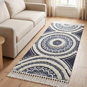 Direct Factory Rugs Living Room Large Handmade 8x10 Wholesale Floral Pattern Tufted Bohemian Rugs Handloom Boho Accent Rugs - Product Image 3
