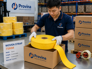 Rouleau de sangle en polyester pour couture industrielle, 3 pouces, résistance à l'usure supérieure pour bagages et produits pour animaux de compagnie, service de marque privée - Product Image 3