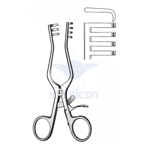 Retractor Autoretráctil Weitlaner de 14 cm (5½ Pulgadas), Dientes 3x4, Acero Inoxidable, Reutilizable, Instrumento Quirúrgico - Product Image 1