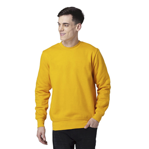 เสื้อสเวตเตอร์คอกลมสีเหลือง แขนยาว สีพื้น สไตล์ลำลอง ผ้าฝ้ายถัก 100% ทรงปกติ ใส่ได้ทุกฤดู - Product Image 5
