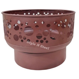 Chauffe-terrasse extérieur autoportant à bois/charbon avec surface peinte pour camping et brasero de barbecue - Product Image 2