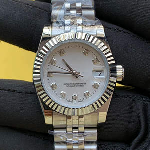 BOJ Plain R.O.L.E.X.64 36mm <b>Diamond</b> On Dial Stainless Steel Mechanical Automatic Analog Wrist <b>Watch</b> For Women At Low Price Hot - Product Image 1