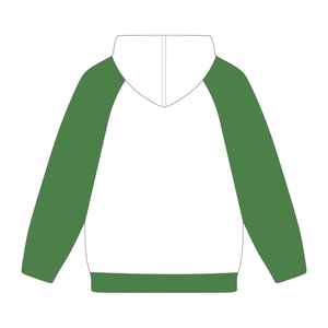 เสื้อฮู้ดแขนยาวสีขาว Iota Phi Lambda Sorority พร้อมแขนเสื้อสีเขียวมรกต ลายตัวอักษรกรีก เสื้อผ้าลำลองสำหรับผู้หญิง - Product Image 2