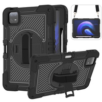 B2B Robuste 360 °   Étui de tablette rotatif avec sangle de maintien pour Xiaomi Pad 6/Xiaomi Pad 6 Pro 11 pouces – Idéal pour le commerce, l'entrepôt et l'éducation