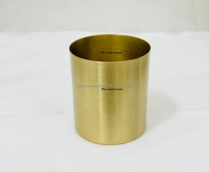 Wholesale Custom Brass Luxury Candle <b>Jars</b> With Polished Finished Home <b>Decor</b> Handmade Round Metal Empty Candle <b>Jars</b> & Holders - Product Image 6