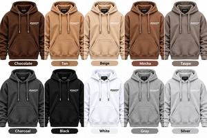 ZIAKOT INDUSTRY Sweat-shirt à capuche dégradé de couleur pour homme, décontracté, avec poche avant pour logo - Product Image 3
